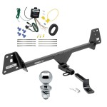 Trailer Tow Hitch For 20-22 Toyota Prius Complete Package w/ Wiring Draw Bar and 2" Ball