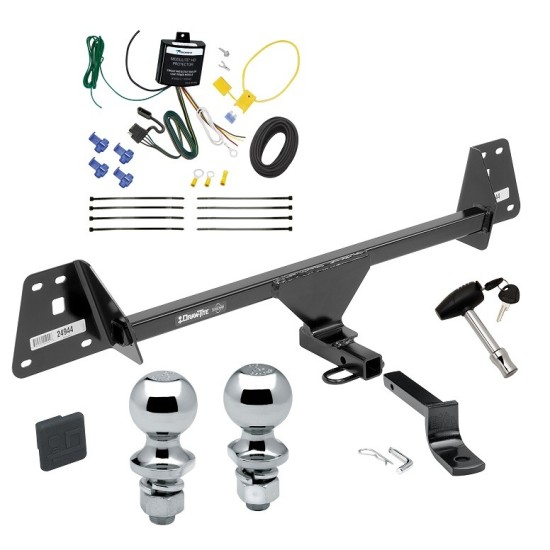 Trailer Tow Hitch For 20-22 Toyota Prius Deluxe Package Wiring 2" and 1-7/8" Ball and Lock