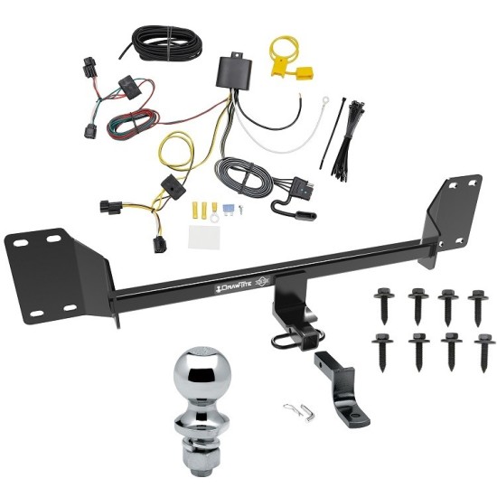 Trailer Tow Hitch For 18-22 Honda Accord Complete Package w/ Wiring Draw Bar and 1-7/8" Ball