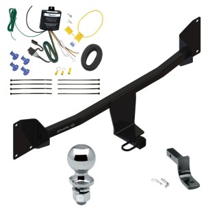 Trailer Tow Hitch For 2020-2022 Volkswagen Passat w/ LED Taillights Complete Package w/ Wiring Draw Bar and 2" Ball