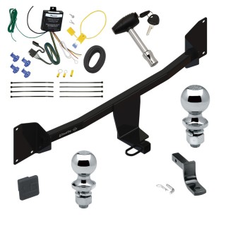 Trailer Tow Hitch For 20-22 Volkswagen Passat w/ LED Taillights Deluxe Package Wiring 2" and 1-7/8" Ball and Lock