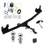 Trailer Tow Hitch For 2020 KIA Rio 5 Dr. Deluxe Package Wiring 2" and 1-7/8" Ball and Lock