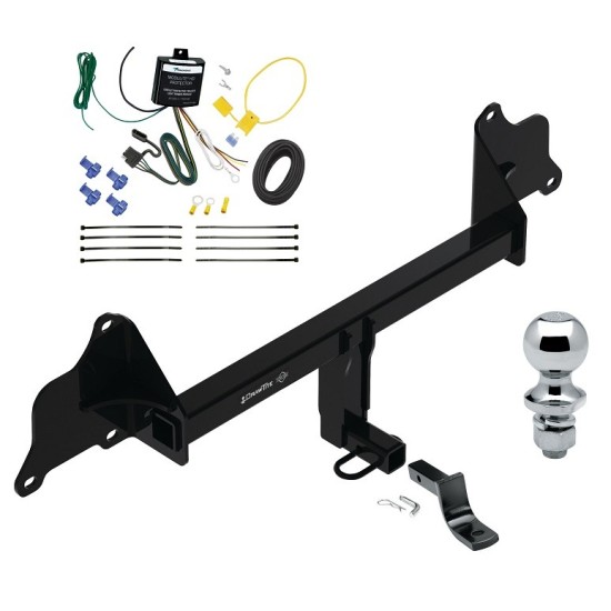 Trailer Tow Hitch For 17-19 Tesla 3 Complete Package w/ Wiring Draw Bar and 1-7/8" Ball