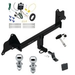 Trailer Tow Hitch For 17-19 Tesla 3 Deluxe Package Wiring 2" and 1-7/8" Ball and Lock