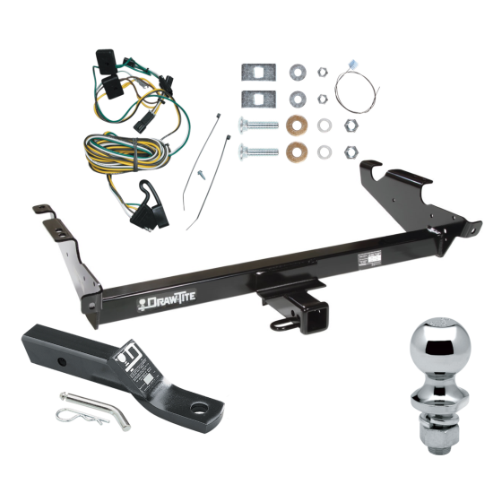 Trailer Tow Hitch For 87-95 Chevy GMC G10 G20 G30 G1500 G2500 G3500 Complete Package w/ Wiring and 1-7/8" Ball