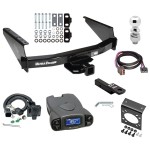 Class 5 10K Trailer Hitch Tow Package Prodigy P3 Brake Control For 97-03 Ford F-150 97-99 F-250 2004 F-150 Heritage w/ 7-Way RV Wiring 2" Drop Mount 2" Ball Class 4 2" Receiver Draw-Tite Tekonsha