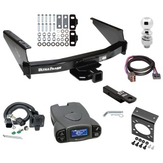 Class 5 10K Trailer Hitch Tow Package Prodigy P3 Brake Control For 97-03 Ford F-150 97-99 F-250 2004 F-150 Heritage w/ 7-Way RV Wiring 2" Drop Mount 2" Ball Class 4 2" Receiver Draw-Tite Tekonsha