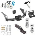 Ultimate Class 5 11K Tow Package For 11-18 RAM 1500 19-23 (Classic) Trailer Hitch w/ Wiring Dual 2" and 2-5/16" Ball 2" Drop Mount Lock Bracket Cover 2" Receiver 