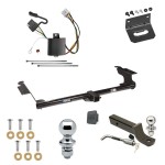 Ultimate Tow Package For 05-10 Honda Odyssey Trailer Hitch w/ Wiring 2" Drop Mount Dual 2" and 1-7/8" Ball Lock Bracket Cover 2" Receiver Reese