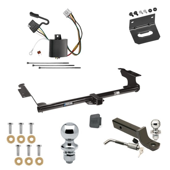 Ultimate Tow Package For 05-10 Honda Odyssey Trailer Hitch w/ Wiring 2" Drop Mount Dual 2" and 1-7/8" Ball Lock Bracket Cover 2" Receiver Reese