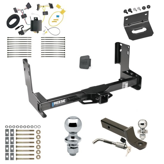 Ultimate Tow Package For 14-22 Freightliner Mercedes-Benz Sprinter 2500 3500 Trailer Hitch w/ Wiring 2" Drop Mount Dual 2" and 1-7/8" Ball Lock Bracket Cover 2" Receiver Reese