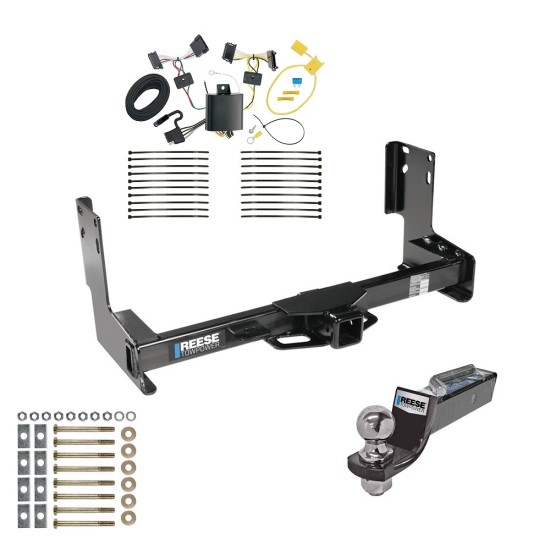 Tow Package For 07-13 Mercedes-Benz Freightliner Sprinter 07-09 Dodge Sprinter 2500 3500 Trailer Hitch w/ Wiring 2" Drop Mount 2" Ball 2" Receiver Reese