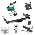 Ultimate Tow Package For 96-99 Chevy Express GMC Savana Van Trailer Hitch w/ Wiring 2" Drop Mount Dual 2" and 1-7/8" Ball Lock Bracket Cover 2" Receiver 