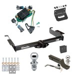 Ultimate Tow Package For 00-02 Chevrolet Express GMC Savana Van Trailer Hitch w/ Wiring 2" Drop Mount Dual 2" and 1-7/8" Ball Lock Bracket Cover 2" Receiver 