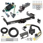 Trailer Hitch Tow Package w/ 7-Way RV Wiring For 00-02 Chevrolet Express GMC Savana Van w/ 2" Drop Mount 2" Ball Class 3 2" Receiver All Models 