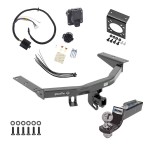 Trailer Hitch Tow Package w/ 7-Way RV Wiring For 14-20 Acura MDX w/ 2" Drop Mount 2" Ball Class 4 2" Receiver 