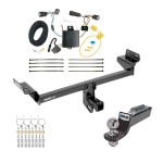 Tow Package For 15-18 Ford Edge Except Sport & Titanium Models Trailer Hitch w/ Wiring 2" Drop Mount 2" Ball 2" Receiver 