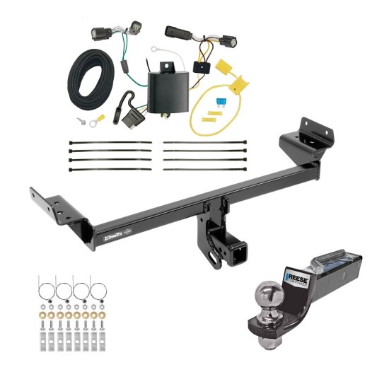 Tow Package For 15-18 Ford Edge Except Sport & Titanium Models Trailer Hitch w/ Wiring 2" Drop Mount 2" Ball 2" Receiver 