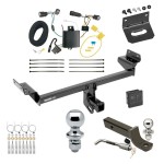 Ultimate Tow Package For 15-18 Ford Edge Trailer Hitch w/ Wiring 2" Drop Mount Dual 2" and 1-7/8" Ball Lock Bracket Cover 2" Receiver 