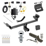 Ultimate Tow Package For 19-23 Lincoln Nautilus Trailer Hitch w/ Wiring 2" Drop Mount Dual 2" and 1-7/8" Ball Lock Bracket Cover 2" Receiver 