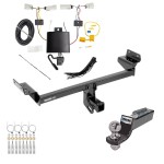 Trailer Tow Hitch For 19-24 Ford Edge Except Titanium Models Complete Package w/ Wiring and 2" Ball