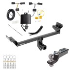 Tow Package For 19-24 Ford Edge Titanium Only Trailer Hitch w/ Wiring 2" Drop Mount 2" Ball 2" Receiver 