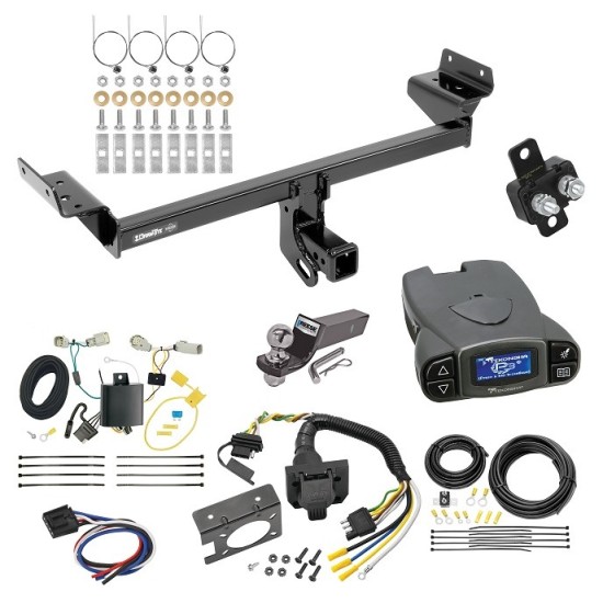 Trailer Hitch Tow Package Prodigy P3 Brake Control For 16-18 Lincoln MKX w/ 7-Way RV Wiring 2" Drop Mount 2" Ball Class 3 2" Receiver Draw-Tite Tekonsha