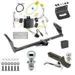 Ultimate Tow Package For 15-20 Toyota Sienna Except SE Trailer Hitch w/ Wiring 2" Drop Mount Dual 2" and 1-7/8" Ball Lock Bracket Cover 2" Receiver 