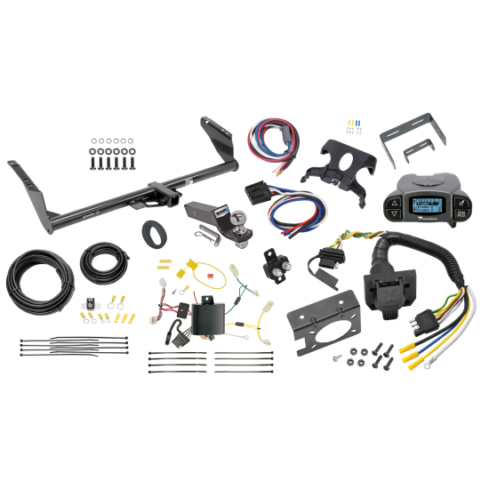 Trailer Hitch Tow Package Prodigy P3 Brake Control For 11-20 Toyota Sienna w/ 7-Way RV Wiring 2" Drop Mount 2" Ball Class 3 2" Receiver Draw-Tite Tekonsha