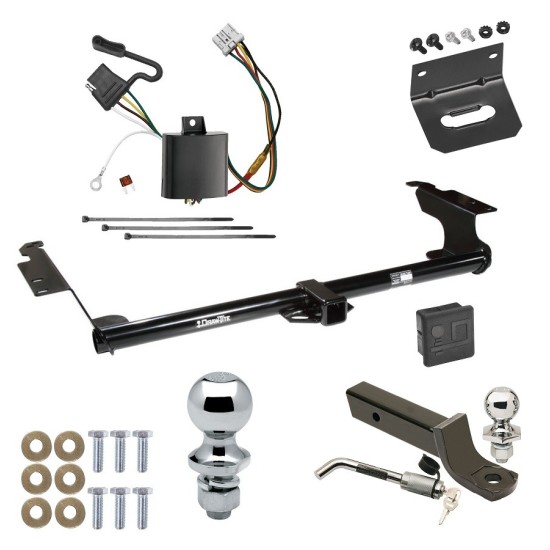 Ultimate Tow Package For 05-10 Honda Odyssey Trailer Hitch w/ Wiring 2" Drop Mount Dual 2" and 1-7/8" Ball Lock Bracket Cover 2" Receiver 