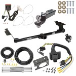 Trailer Hitch Tow Package w/ 7-Way RV Wiring For 11-17 Honda Odyssey w/ 2" Drop Mount 2" Ball Class 3 2" Receiver All Models 