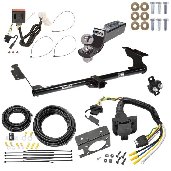 Trailer Hitch Tow Package w/ 7-Way RV Wiring For 11-17 Honda Odyssey w/ 2" Drop Mount 2" Ball Class 3 2" Receiver All Models 