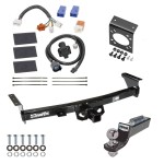 Trailer Hitch Tow Package w/ 7-Way RV Wiring For 05-24 Nissan Frontier 09-12 Suzuki Equator w/ 2" Drop Mount 2" Ball Class 3 2" Receiver All Models