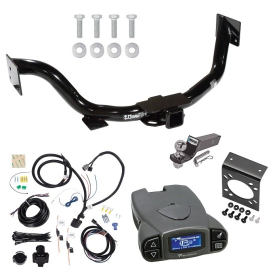 Trailer Hitch Tow Package Prodigy P3 Brake Control For 03-06 KIA Sorento w/ 7-Way RV Wiring 2" Drop Mount 2" Ball Class 4 2" Receiver Reese Tekonsha