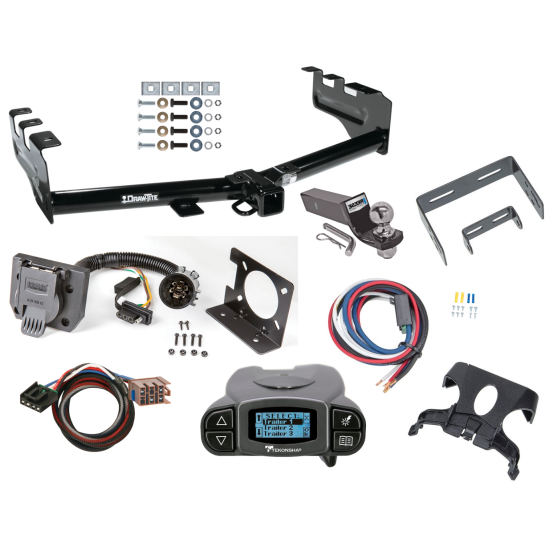 Trailer Hitch Tow Package Prodigy P3 Brake Control For 03-07 Chevy Silverado GMC Sierra 1500 03-03 1500 HD 03-04 2500 05-07 1500 HD (Classic) w/ 7-Way RV Wiring 2" Drop Mount 2" Ball Class 4 2" Receiver Draw-Tite Tekonsha