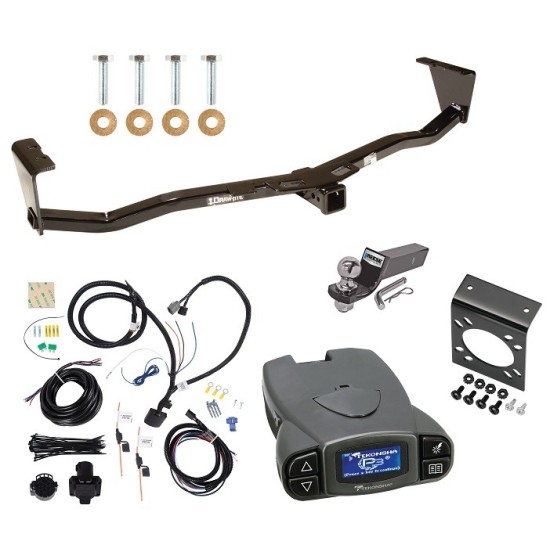 Trailer Hitch Tow Package Prodigy P3 Brake Control For 07-12 Hyundai Veracruz w/ 7-Way RV Wiring 2" Drop Mount 2" Ball Class 4 2" Receiver Reese Tekonsha