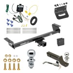 Ultimate Tow Package For 22-22 Lexus RX350 Trailer Hitch w/ Wiring 2" Drop Mount Dual 2" and 1-7/8" Ball Lock Bracket Cover 2" Receiver 