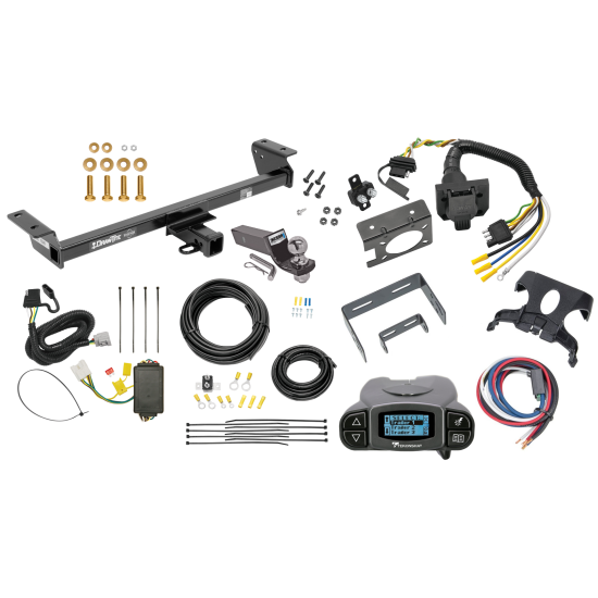 Trailer Hitch Tow Package Prodigy P3 Brake Control For 16-22 Lexus RX350 16-21 RX450h w/ 7-Way RV Wiring 2" Drop Mount 2" Ball Class 3 2" Receiver Draw-Tite Tekonsha