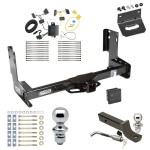 Ultimate Tow Package For 14-22 Mercedes-Benz Freightliner Sprinter 2500 3500 Trailer Hitch w/ Wiring 2" Drop Mount Dual 2" and 1-7/8" Ball Lock Bracket Cover 2" Receiver 