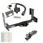 Trailer Hitch Tow Package w/ 7-Way RV Wiring For 07-09 Dodge Sprinter 2500 3500 07-13 Freightliner Sprinter 2500 3500 w/ 2" Drop Mount 2" Ball Class 4 2" Receiver w/Factory 7-Way 