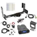 Trailer Hitch Tow Package Prodigy P3 Brake Control For 19-22 Mercedes-Benz Sprinter 1500 144" & 170" Wheelbase Exc Factory Step Bumper w/ 7Way RV Wiring 2" Drop Mount 2" Ball Class 4