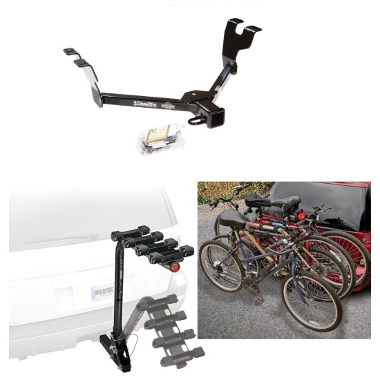 Trailer Hitch w/ 4 Bike Rack For 05-09 Subaru Legacy Outback Sedan and Wagon Approved for Recreational & Offroad Use Carrier for Adult Woman or Child Bicycles Foldable