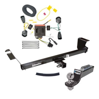 Tow Package For 11-16 Chrysler Town & Country 2021 Grand Caravan 11-20 Dodge Grand Caravan 12-15 C/V Trailer Hitch w/ Wiring 2" Drop Mount 2" Ball 2" Receiver 