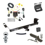 Ultimate Tow Package For 11-16 Chrysler Town & Country 11-20 Dodge Grand Caravan 12-15 RAM C/V Trailer Hitch w/ Wiring 2" Drop Mount Dual 2" and 1-7/8" Ball Lock Bracket Cover 2" Receiver 