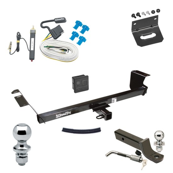 Ultimate Tow Package For 13-14 Volkswagen Routan (Canada Only) Trailer Hitch w/ Wiring 2" Drop Mount Dual 2" and 1-7/8" Ball Lock Bracket Cover 2" Receiver 