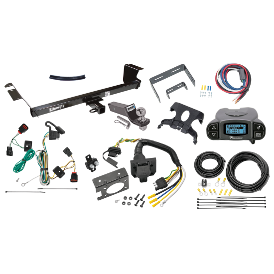 Trailer Hitch Tow Package Prodigy P3 Brake Control For 09-12 Volkswagen Routan w/ 7-Way RV Wiring 2" Drop Mount 2" Ball Class 3 2" Receiver Draw-Tite Tekonsha