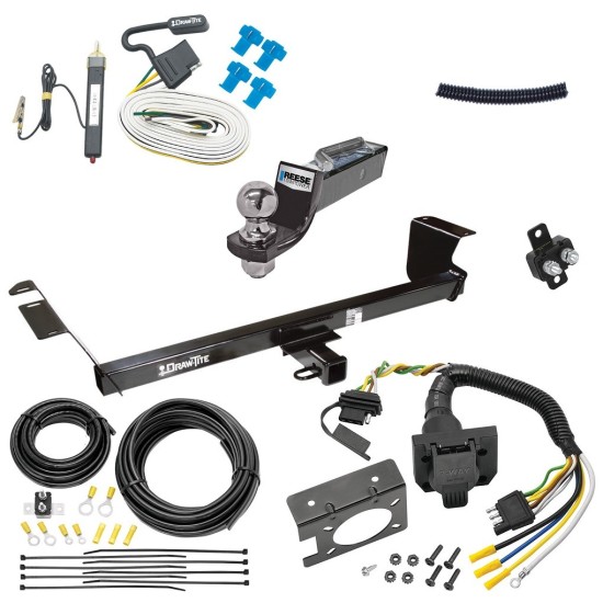 Trailer Hitch Tow Package w/ 7-Way RV Wiring For 13-14 Volkswagen Routan (Canada Only) w/ 2" Drop Mount 2" Ball Class 3 2" Receiver 