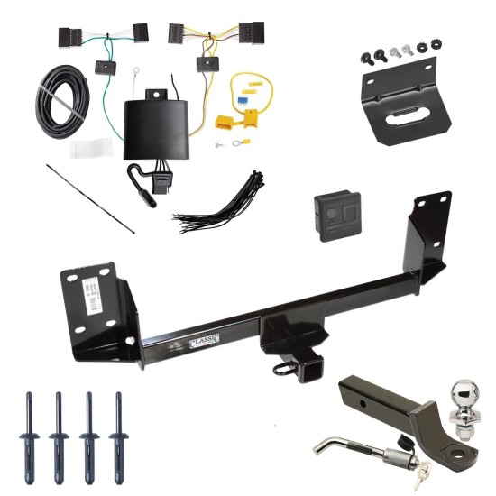 Ultimate Tow Package For 15-18 BMW X5 Trailer Hitch w/ Wiring 2" Drop Mount Dual 2" and 1-7/8" Ball Lock Bracket Cover 2" Receiver 