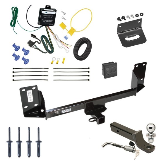 Ultimate Tow Package For 07-14 BMW X5 Trailer Hitch w/ Wiring 2" Drop Mount Dual 2" and 1-7/8" Ball Lock Bracket Cover 2" Receiver 