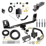 Trailer Hitch Tow Package w/ 7-Way RV Wiring For 15-18 BMW X5 w/ 2" Drop Mount 2" Ball Class 4 2" Receiver 